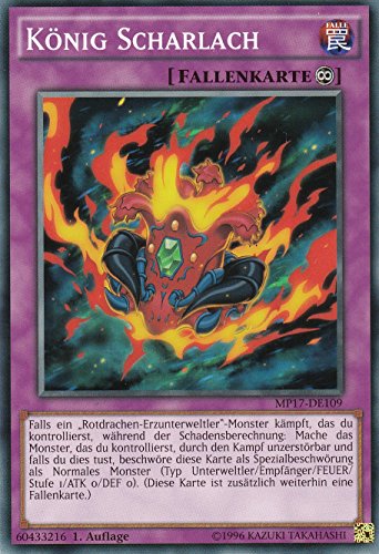 MP17-DE109 - König Scharlach - Common - DE - im Set mit Ultrapro Toploader - Yugioh von Konami -