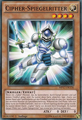 MP17-DE136 - Cipher-Spiegelritter - Common - DE - im Set mit Ultrapro Toploader - Yugioh von Konami -