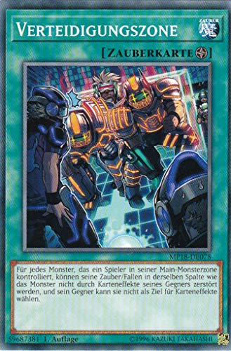 MP18-DE078 - Verteidigungszone - Common - DE - im Set mit Ultrapro Toploader - Yugioh von Konami -