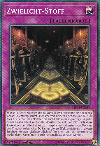 MP18-DE083 - Zwielicht-Stoff - Common - DE - im Set mit Ultrapro Toploader - Yugioh MP18-DE083 - Zwielicht-Stoff - Common - DE - im Set mit Ultrapro Toploader - Yugioh von Konami -