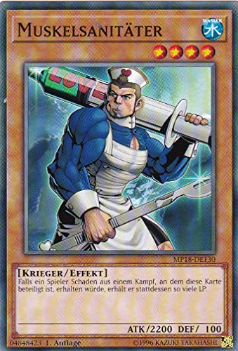 MP18-DE130 - Muskelsanitäter - Common - DE - im Set mit Ultrapro Toploader - Yugioh von Konami -