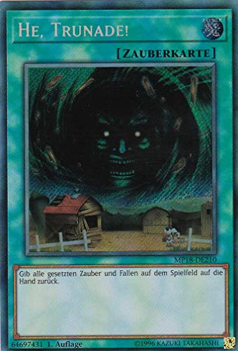 MP18-DE210 - He, Trunade! - Secret Rare - DE - im Set mit Ultrapro Toploader - Yugioh von Konami -