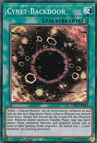 SDCL-DE023 - Cynet-Backdoor - Super Rare - DE - im Set mit Ultrapro Toploader - Yugioh von Konami -