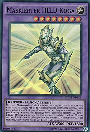 SDHS-DE042 - Maskierter HELD Koga - Super Rare - DE - im Set mit Ultrapro Toploader - Yugioh von Konami -