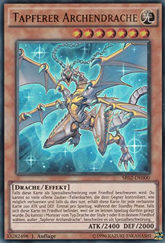 SR02-DE000 - Tapferer Archendrache - Ultra Rare - DE - im Set mit Ultrapro Toploader - Yugioh von Konami -