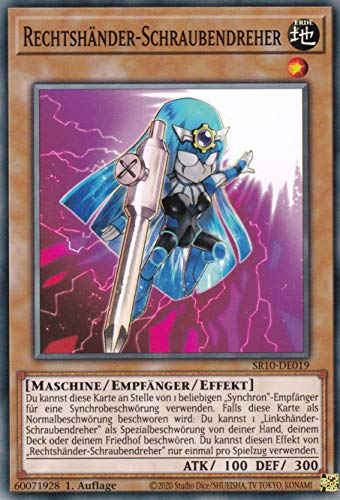 SR10-DE019 - Rechtshänder - Schraubendreher - Common - DE - im Set mit Ultrapro Toploader - Yugioh von Konami -