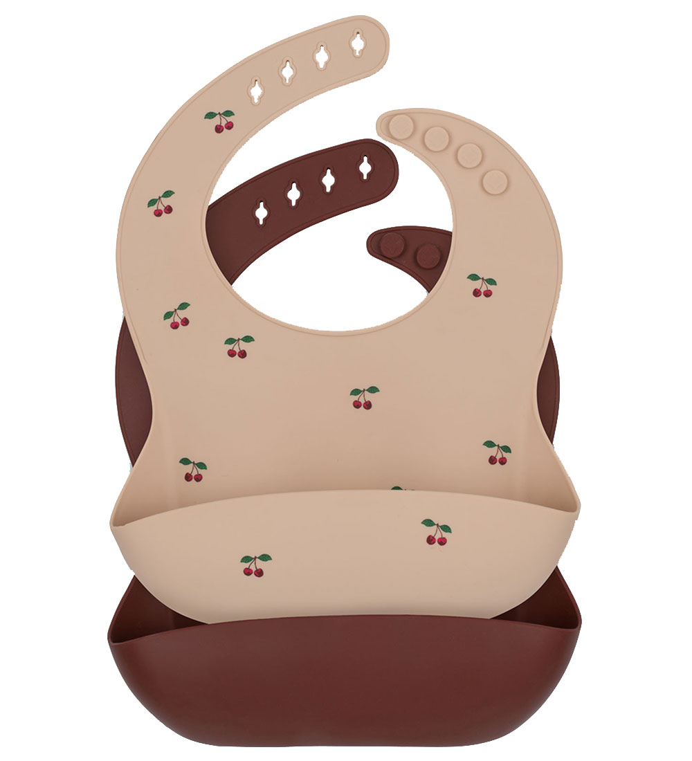 Konges Sløjd Lätzchen - Silikon - 2er-Pack - Cherry/Mocca - Konges Sløjd - One Size - Lätzchen Konges Sløjd Lätzchen - Silikon - 2er-Pack - Cherry/Mocca - Konges Sløjd - One Size - Lätzchen von Konges Sløjd