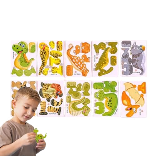 3D-Puzzles für Kinder, 3D-Puzzle - Dinosaurier-Rätsel - Schaumstoff-Dinosaurier-Puzzles für Kinder, manuelle Montage dreidimensionaler Modellpuzzles im Vorschulalter von Kongou