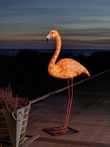 Konstsmide 6273-803 Acryl-Figur EEK: F (A - G) Flamingo Bernstein LED Orange von Konstsmide