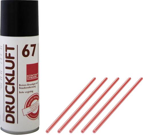 Kontakt Chemie DRUCKLUFT 67 Druckluftspray nicht brennbar, inkl. 5 Sprühröhrchen 400ml von Kontakt Chemie