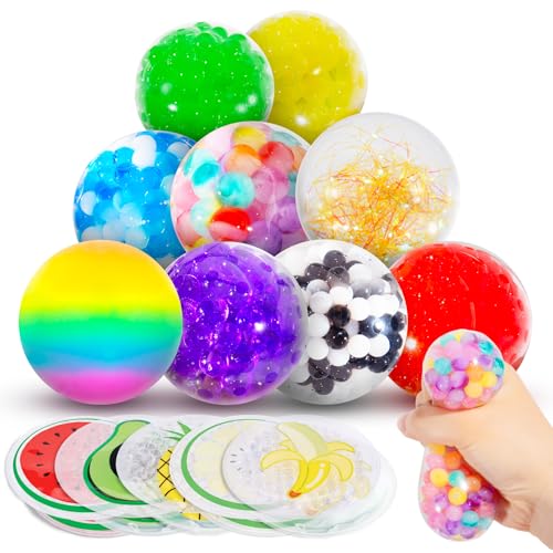 Koogel 19 Stück Anti Stress Bälle, Stressball Squishy Ball mit Squeeze Ball，Antistress Ball Quetschball Spielzeug für Kinder und Erwachsene Geburtstag Geschenke ADHD Autismus von Koogel