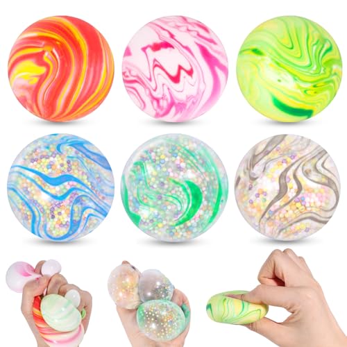 Koogel 6 Stück Bunt Stressbälle, 5cm Anti Stress bälle Mini Stressabbau Spielzeug für Kinder Erwachsene Schule Geburtstag Büro Koogel 6 Stück Bunt Stressbälle, 5cm Anti Stress bälle Mini Stressabbau Spielzeug für Kinder Erwachsene Schule Geburtstag Büro von Koogel