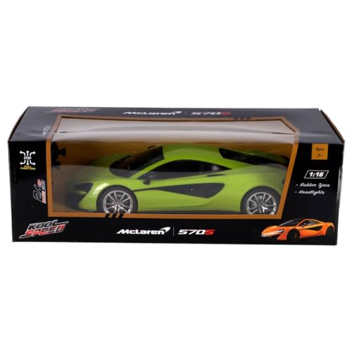 Kool Speed McLaren 5705 RC Auto 1:16 Neon Grün | Ferngesteuertes Fahrzeug mit LED-Scheinwerfern & 2,4 GHz Steuerung | Indoor & Outdoor Fahrspaß von Kool Speed