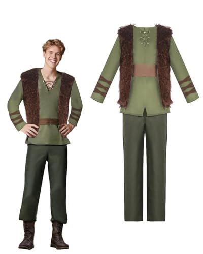 Hiccup Kostüm für Herren, zahnloser Wikinger-Drachenreiter, Rollenspiel-Set – Mittelalter-Shirt, Weste, Hose, Gürtel, Himmelskrieger, Halloween-Party-Outfit Hiccup Kostüm für Herren, zahnloser Wikinger-Drachenreiter, Rollenspiel-Set – Mittelalter-Shirt, Weste, Hose, Gürtel, Himmelskrieger, Halloween-Party-Outfit von Koongso