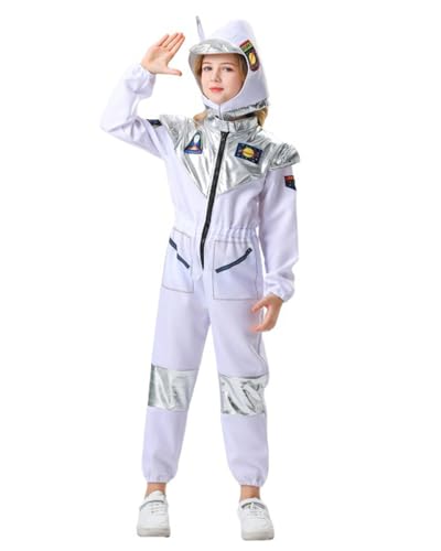 Koongso Astronauten-Kostüm für Kinder, Overall mit Helm, für Jungen und Mädchen, Halloween, Party, Schule, Bühne, Verkleidung, Geburtstagsgeschenke von Koongso