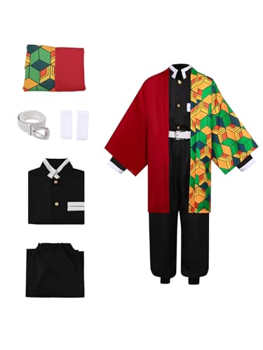 Koongso Giyuu Anime-Cosplay-Kostüm für Erwachsene, Herren und Damen, Giyuu-Kimono, Cosplay-Outfit, Anime-Uniform-Zubehör von Koongso