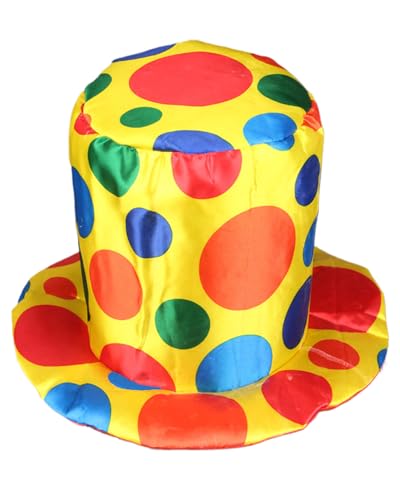 Koongso Zirkus Clown Kostüm Hut für Erwachsene Lustige Clown Cap Narrenhut Halloween Karneval Party Dress Up Zubehör Performance Maskerade Requisiten von Koongso