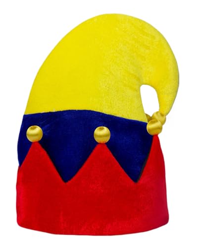 Koongso Zirkus Clown Kostüm Hut für Erwachsene Lustige Clown Cap Narrenhut Halloween Karneval Party Dress Up Zubehör Performance Maskerade Requisiten von Koongso