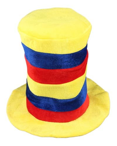 Koongso Zirkus Clown Kostüm Hut für Erwachsene Lustige Clown Cap Narrenhut Halloween Karneval Party Dress Up Zubehör Performance Maskerade Requisiten von Koongso