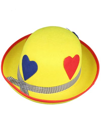 Koongso Zirkus Clown Kostüm Hut für Erwachsene Lustige Clown Cap Narrenhut Halloween Karneval Party Dress Up Zubehör Performance Maskerade Requisiten von Koongso