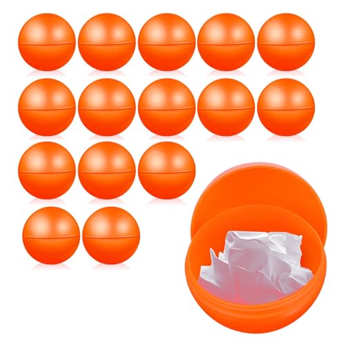 Koorium 25 x 4 cm große Tombola-Bälle, kleine befüllbare Bälle, Tombola-Bälle für Lotteriespiele, keine Zahl, einfach zu bedienen, perfekt für Büro-Partygeschenke (Orange) von Koorium