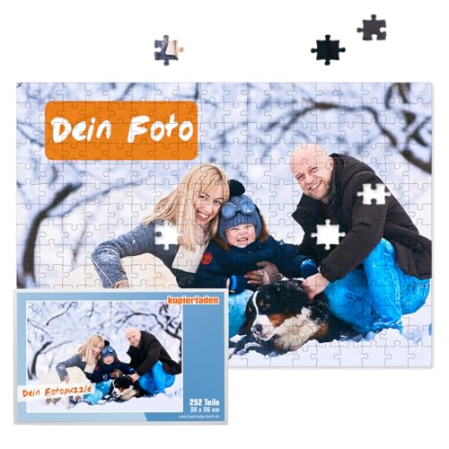 Fotopuzzle mit eigenen Bildern selbst gestalten - Eigenes Puzzle mit 252 Teilen, ca. 38 x 26 cm - optional mit Geschenkschachtel von Kopierladen Karnath GmbH