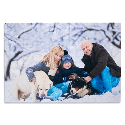 Fotopuzzle mit eigenem Bild und Text Personalisieren - 252 Teile, ca. 38 x 26 cm - Puzzle mit Foto Bedrucken - mit Geschenkbox von Kopierladen Karnath GmbH