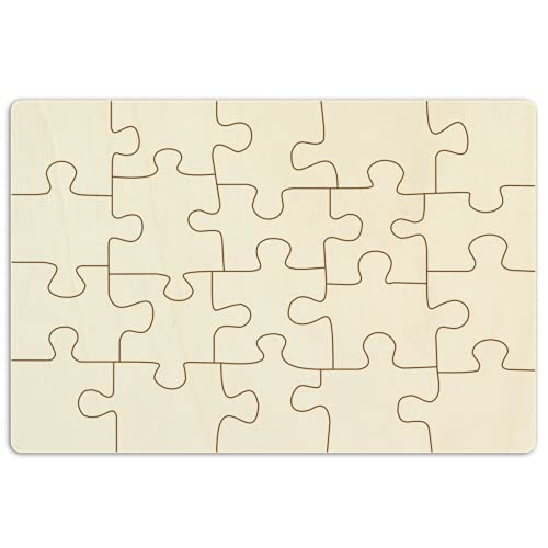 Holz-Puzzle zum Selbstgestalten und bemalen - 20 Teile, ca. 40 x 29 cm - personalisierbares Puzzle aus Schichtholz von Kopierladen Karnath GmbH