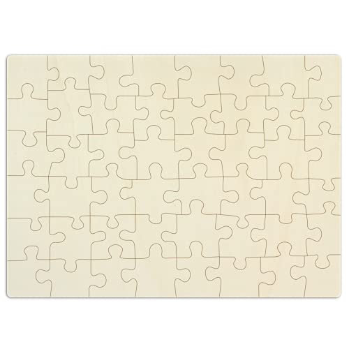 Holz-Puzzle zum Selbstgestalten und bemalen - 48 Teile, ca. 40 x 29 cm - personalisierbares Puzzle aus Schichtholz von Kopierladen Karnath GmbH