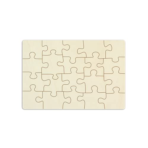 Holz-Puzzle zum Selbstgestalten und bemalen - 20 Teile, ca. 29 x 19,5 cm - personalisierbares Puzzle aus Schichtholz von Kopierladen Karnath GmbH