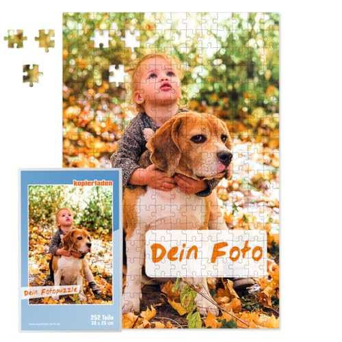 Puzzle mit eigenem Bild oder Motiv selbst gestalten - Fotopuzzle mit 252 Teilen, ca. 38 x 26 cm - optional mit Geschenkschachtel von Kopierladen Karnath GmbH