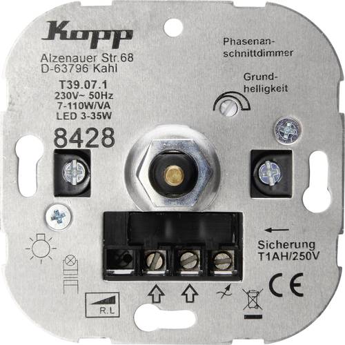 Kopp 1 Stück Einsatz Dimmer ATHENIS Aluminium 842800187 1St. von Kopp