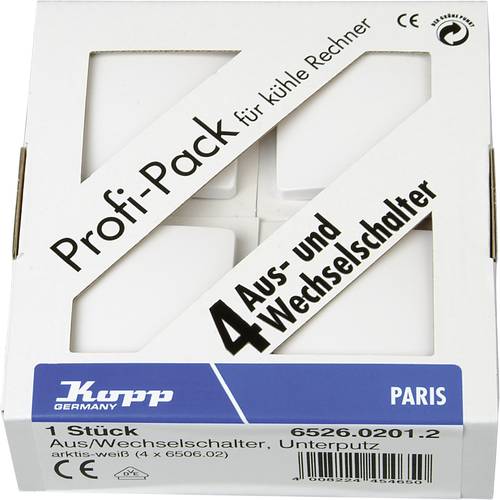 Kopp Einsatz Wechselschalter Paris Weiß 652602012 von Kopp