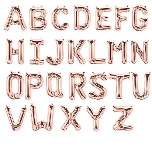 Folienballons Buchstaben Rose Gold - 40/80 / 100 cm - Helium Luftballon für Geburtstag Hochzeit Party Dekoration Happy Birthday JGA Geschenk Abschluss ABI groß XXL klein mini (Buchstabe L 100 cm) Folienballons Buchstaben Rose Gold - 40/80 / 100 cm - Helium Luftballon für Geburtstag Hochzeit Party Dekoration Happy Birthday JGA Geschenk Abschluss ABI groß XXL klein mini (Buchstabe L 100 cm) von Kopper-24