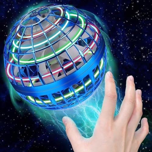 Korffe Fliegender Ball, Fliegender Spielzeug Handgesteuerter Mini Drohne mit 360 ° rotierenden LED-Leuchten für Kinder Erwachsene Flying Ball Geschenke Für Jungen Mädchen Indoor Outdoor von Korffe