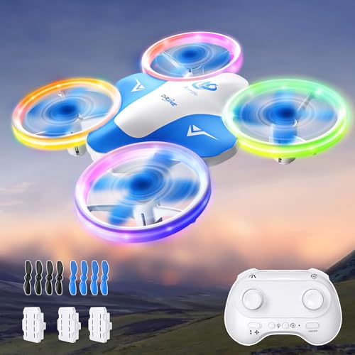 Korffe Mini Drohne für Kinder Spielzeug ab 6 7 8 9 10+ Jahre Jungen,RC Flugzeug Spielzeug Drone für Kinder und Anfänger mit LED Lichter Indoor & Outdoor Geschenke für Jungen und Mädchen von Korffe