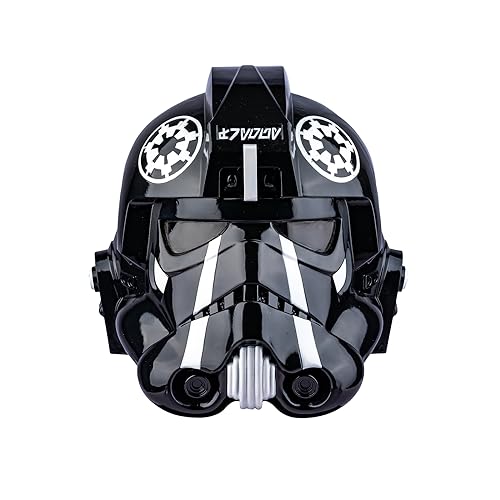 Koshowgic SW Tie-Fighter-Pilot Cosplay-Kostüm, Black Series Helm Sammelfigur, Helm Harz Cosplay Vollkopfmaske von Koshowgic