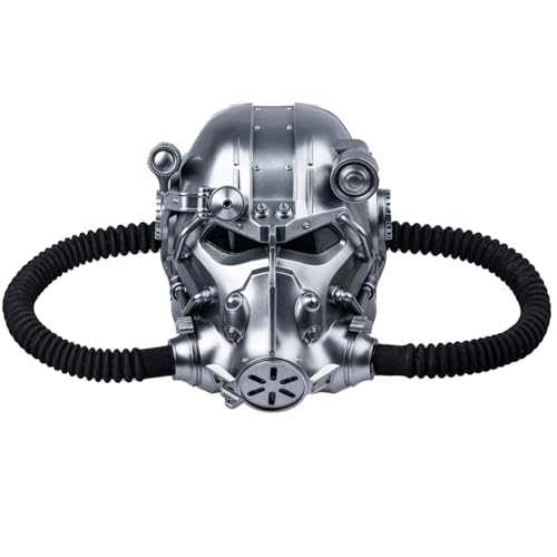 Koshowgic Silber T60 Power Armor Helm aus Harz für Erwachsene Cotume Cosplay Herren im Punk Colloctibles Stil von Koshowgic