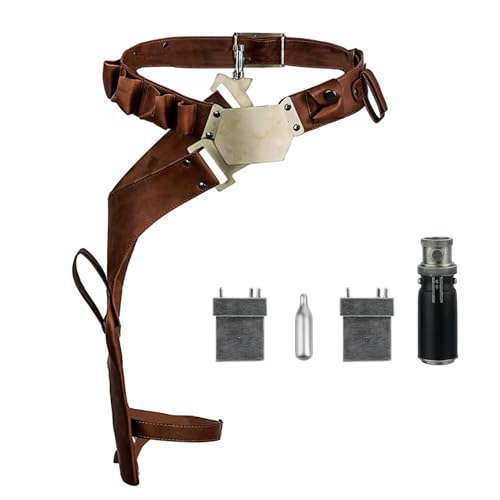 Koshowgic Verstellbarer Gürtel aus PU-Leder für Herren, Beinholster mit Harz-Streben, Cosplay-Kostüm für Erwachsene, Spielwaren von Koshowgic