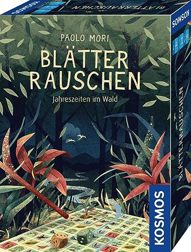 KOSMOS 680435 Blätterrauschen - Jahreszeiten im Wald, Roll & Write Spiel, für 2-6 Spielerinnen, ab 8 Jahre, Würfelspiel mit Spielblock 200 Seiten beidseitig Bedruckt und 2 Würfel von Kosmos