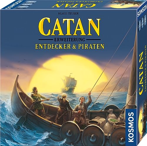 KOSMOS 682750 Catan - Entdecker & Piraten, Erweiterung zu Catan - Das Spiel, Familienspiel für 3-4 Personen ab 12 Jahre, Strategiespiel, Brettspiel, Siedler von Catan von KOSMOS