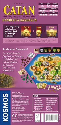 KOSMOS 682781 CATAN - Händler und Barbaren Ergänzung für 5-6 Personen, Ergänzung zur CATAN Erweiterung "Händler & Barbaren", ab 10 Jahre für 2-6 Personen, Siedler von Catan von Kosmos