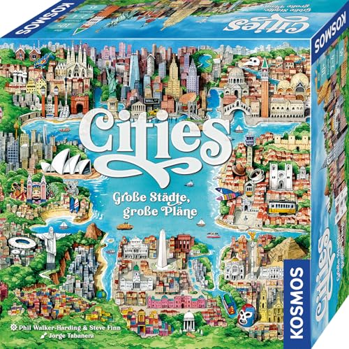 KOSMOS 685096 Cities - Große Städte, große Pläne, Städtebauspiel, Brettspiel für 2-4 Spieler, Gesellschaftsspiel ab 10 Jahre von KOSMOS