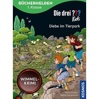 KOSMOS 180747 Bücherhelden 1. Klasse Die drei ??? Kids Tierpark Wimmelbuch von Kosmos