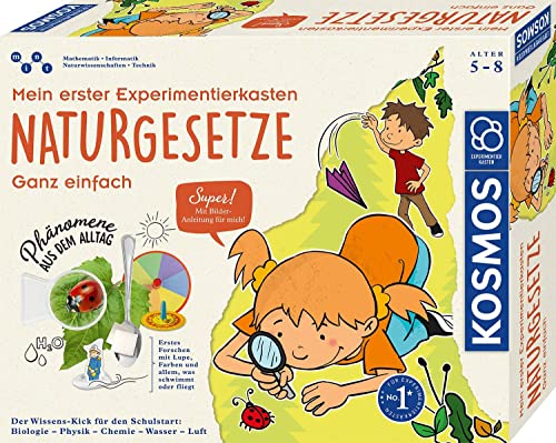 KOSMOS 602284 Mein erster Experimentierkasten Naturgesetze - ganz einfach, Spielerische Experimente für kleine Forscher, Experimentierkasten für Kinder ab 5 Jahre von Kosmos