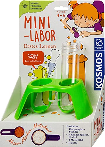KOSMOS 602321 Erstes Lernen: Mini-Labor, mit Reagenzgläser, Pipette, Messlöffel, für Kinder ab 4 Jahre, Forscher-Set, Lernspielzeug für drinnen und draußen, Experimentierset für Kindergarten-Kinder KOSMOS 602321 Erstes Lernen: Mini-Labor, mit Reagenzgläser, Pipette, Messlöffel, für Kinder ab 4 Jahre, Forscher-Set, Lernspielzeug für drinnen und draußen, Experimentierset für Kindergarten-Kinder von Kosmos