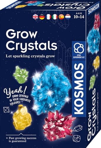 KOSMOS 616755 Grow Crystals - Kristallzucht Experimentier-Set für Kinder mit mehrsprachiger Anleitung (DE, EN, FR, IT, ES, NL) von Kosmos