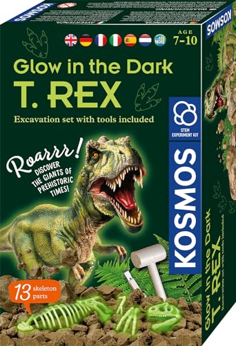 KOSMOS 617219 Nachtleuchtender T-REX, Experimentierset für Kinder ab 7 Jahren, Dinosaurier, Fossilien, Ausgrabung, Urzeit, Mitbringsel, Geschenk, mehrsprachige Anleitung KOSMOS 617219 Nachtleuchtender T-REX, Experimentierset für Kinder ab 7 Jahren, Dinosaurier, Fossilien, Ausgrabung, Urzeit, Mitbringsel, Geschenk, mehrsprachige Anleitung von Kosmos