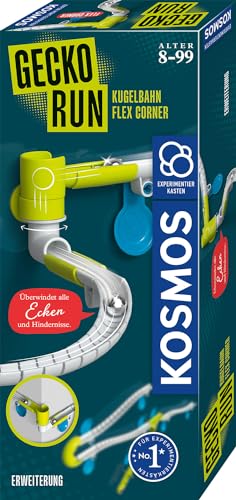 KOSMOS 621292 Gecko Run - Flex Corner Erweiterung, Zubehör für Coole vertikale Kugelbahnen, mit zusätzliche Bahnelementen, für Kinder ab 8 Jahre von Kosmos