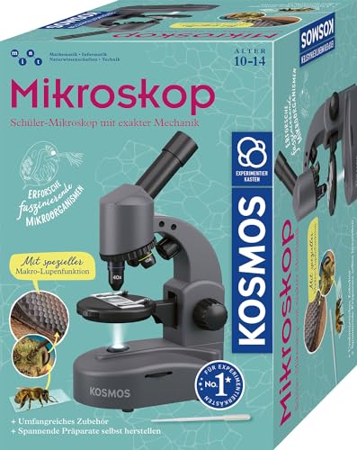 KOSMOS 636098 Mikroskop Experimentierkasten für Kinder, Schüler Mikroskop, Mikroskop für Kinder ab 10 Jahre, Geschenk für Kinder, KOSMOS Mikroskop für Kinder ab 10 Jahre von Kosmos